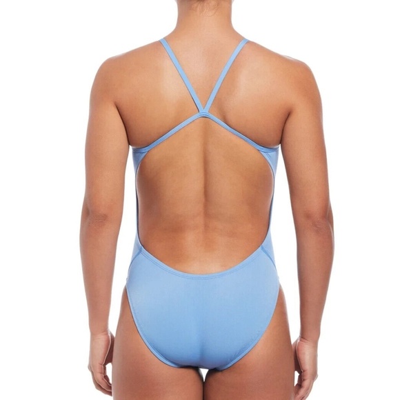 Nike‎ Swimsuit Women’s Size 36/10 Hydrastrong Cut Out  Back One-Piece Royal Blue - Picture 2 of 16